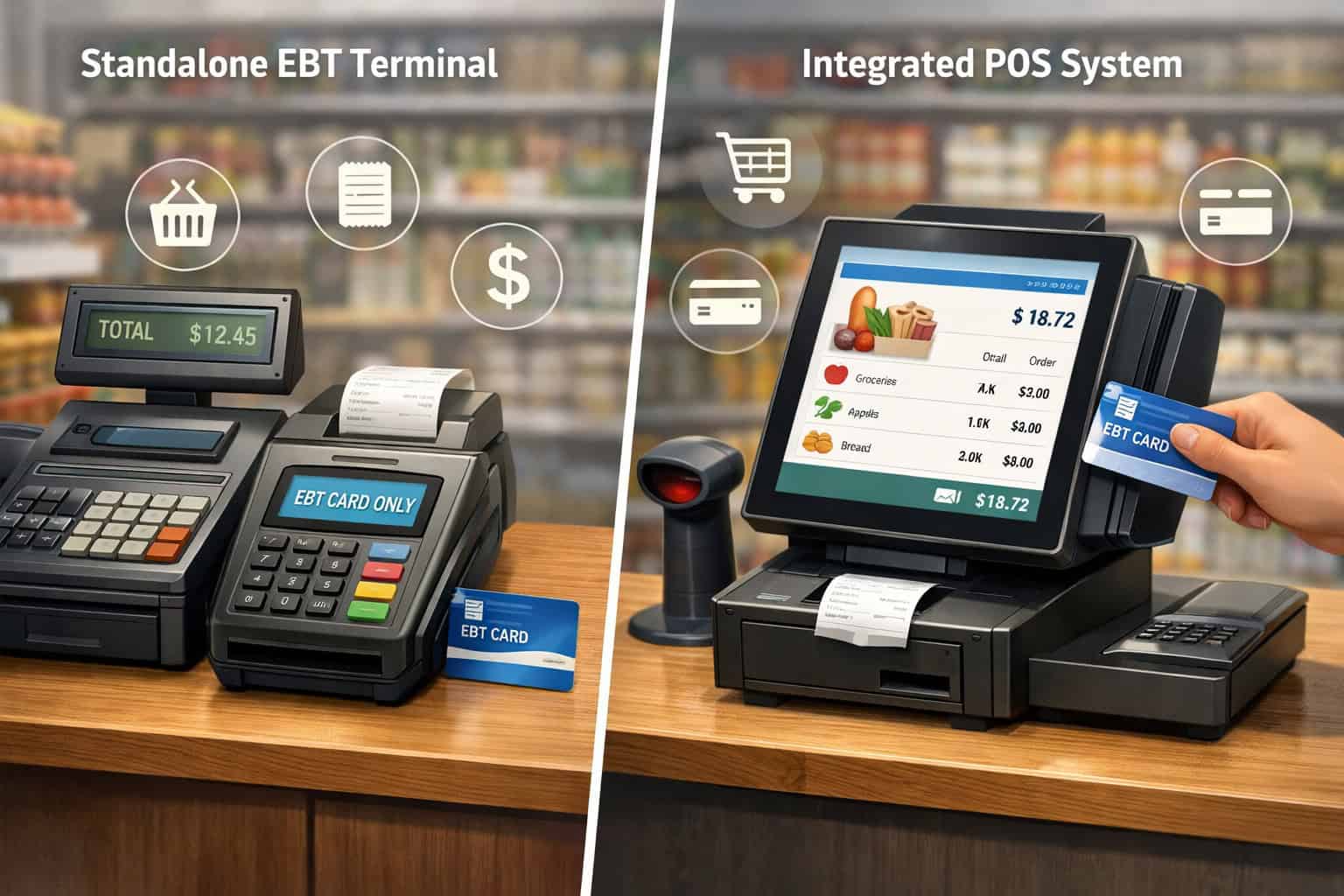 Setup Comparison: Standalone EBT Terminal vs Integrated POS